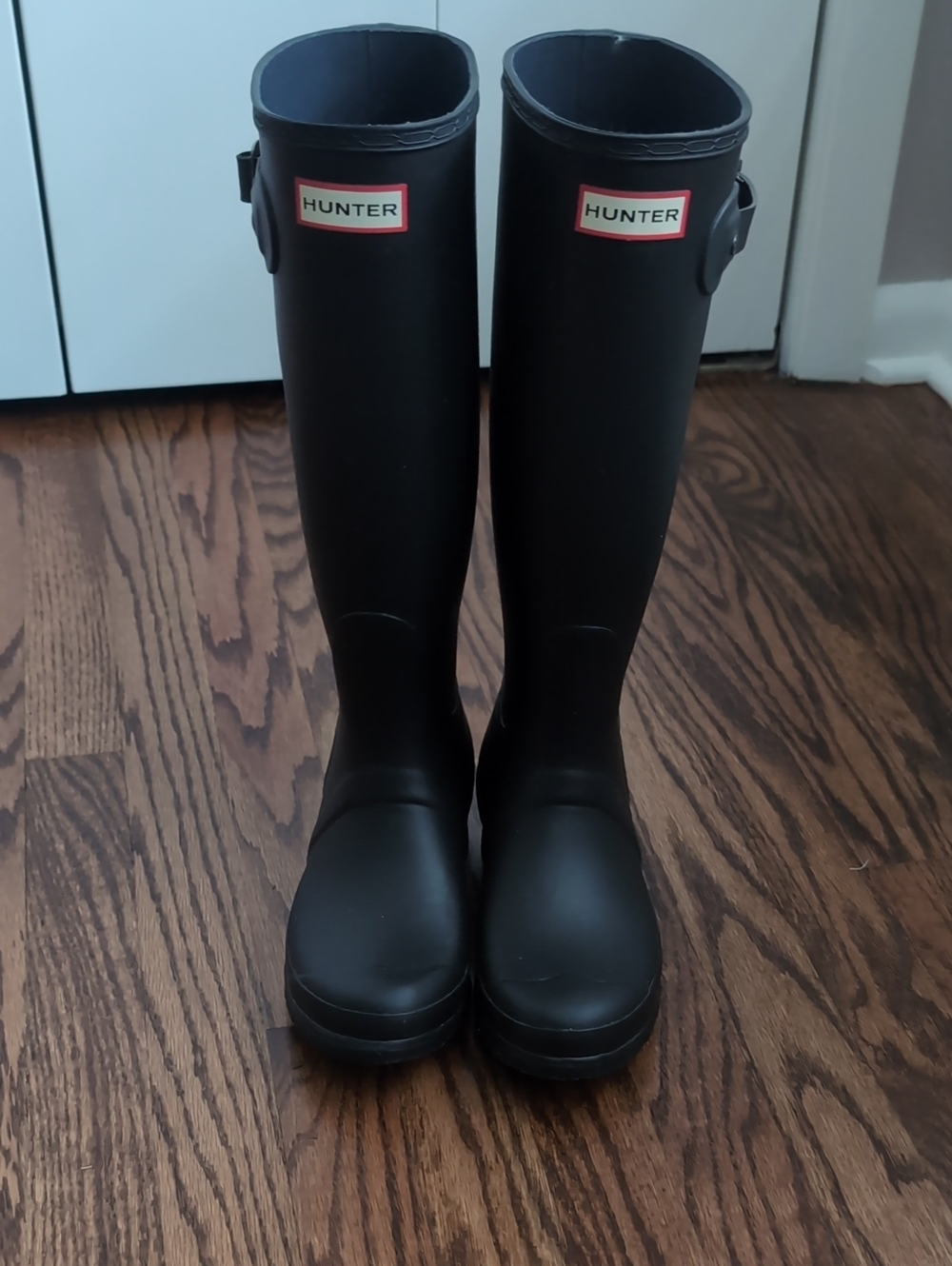 Women's Hunter Black Tall Waterproof Rain Boots